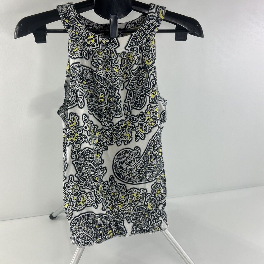 Beautiful Women's Size 10 Michael Kors Paisley Sleeveless  Blouse - Ruffle